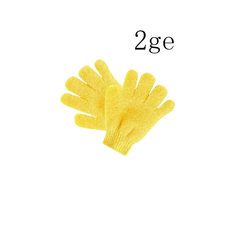 Set 2 Mănuși Exfoliante pentru Duș – 5 Degete, Elastice, Curăță și Îndepărtează Celulele Moarte, Potrivite pentru Corp și Spate