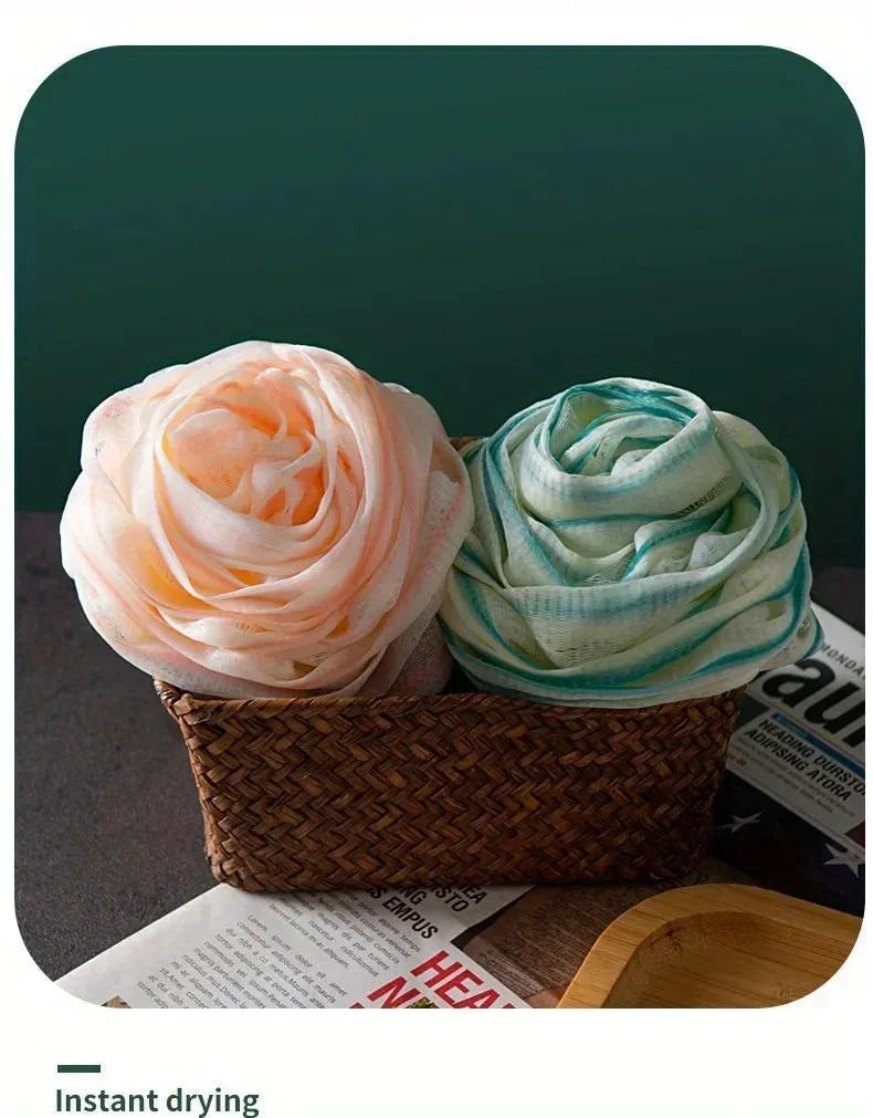 Burete de Duș în Formă de Trandafir – Exfoliere Delicată, Spumă Abundentă, Design Elegant pentru Baie