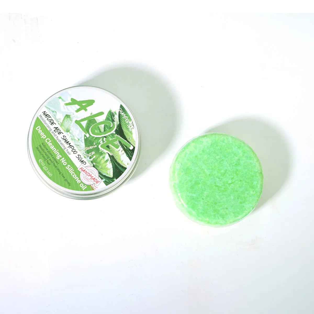 Șampon Solid Organic cu Aloe Vera – Anti-Cădere, Reparare Păr, Hidratare Intensă, Curățare Delicată – 55g