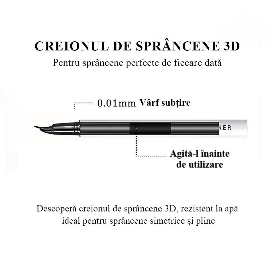 Creion 3D pentru sprâncene