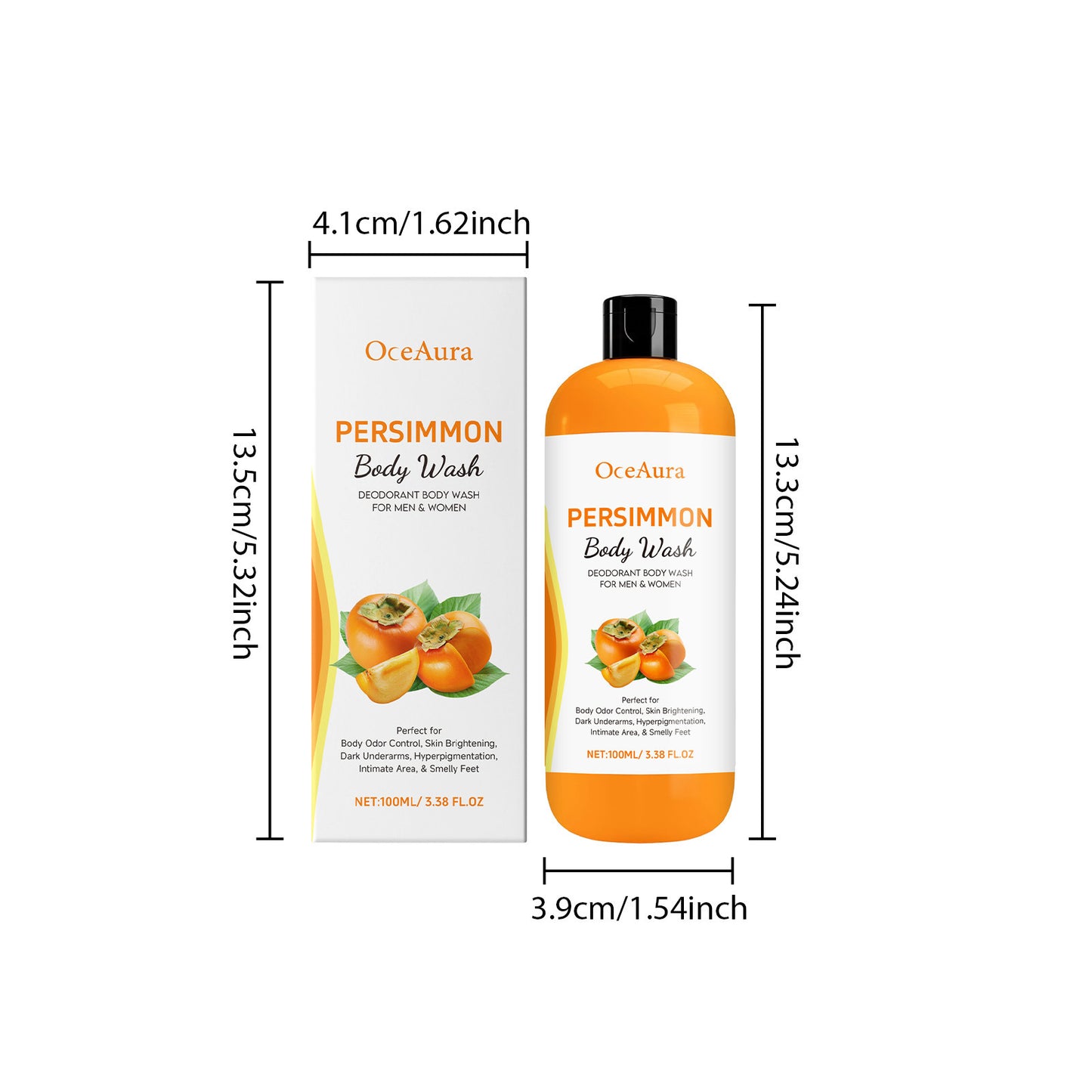 Gel de Duș cu Persimmons – Curățare Profundă, Controlul Mirosurilor, Exfoliere Delicată și Aromă de Lungă Durată