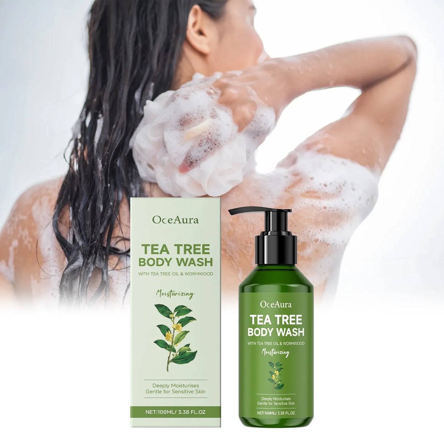 Gel de Duș Purifiant cu Tea Tree – Hidratare, Prospețime și Curățare Zilnică OceAura