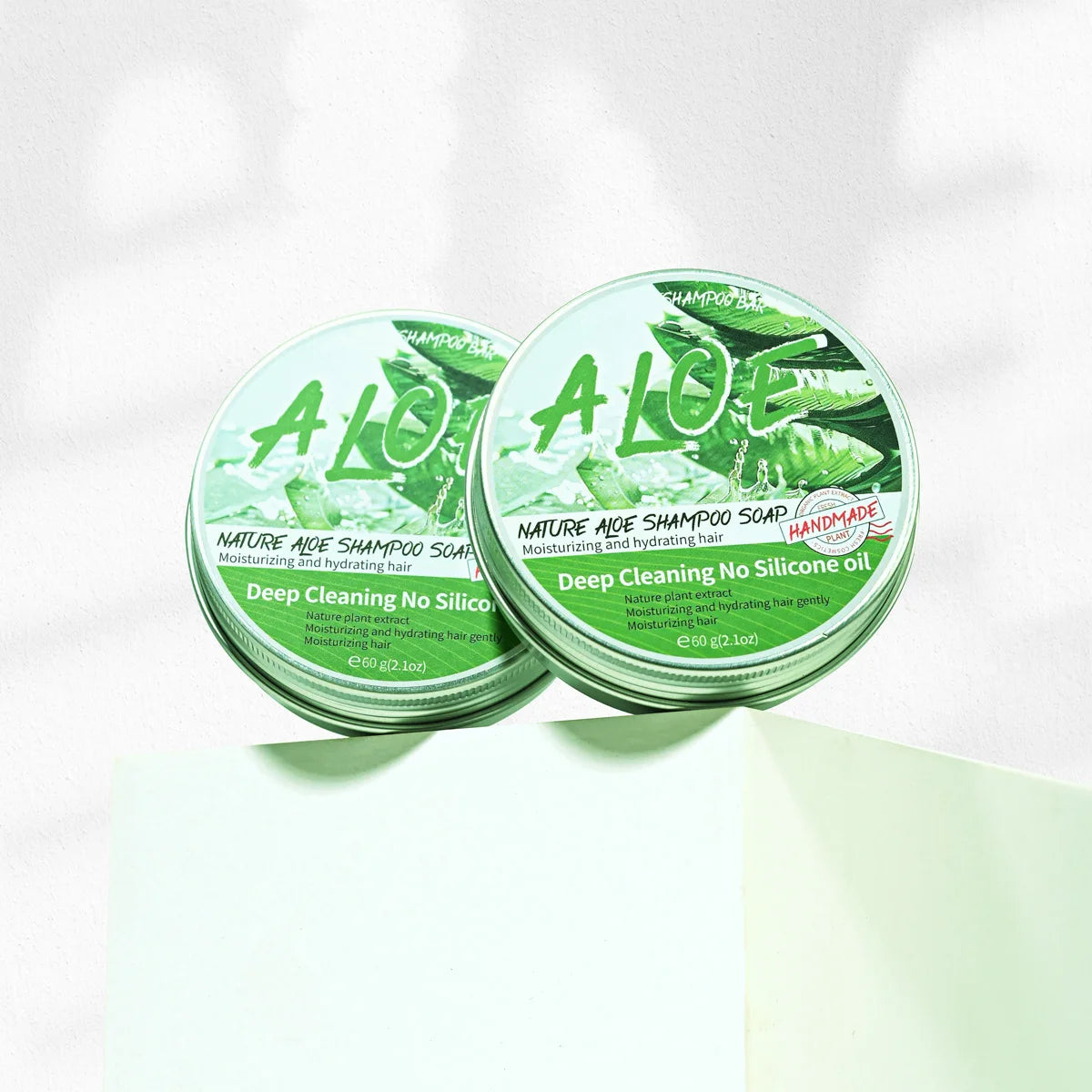 Șampon Solid Organic cu Aloe Vera – Anti-Cădere, Reparare Păr, Hidratare Intensă, Curățare Delicată – 55g