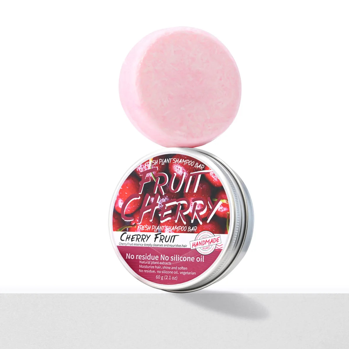 Șampon Solid cu Cireșe – Anti-Cădere, Hrănire Intensă, Curățare Delicată, Organics, 60g