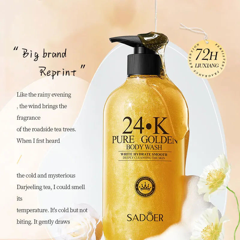 Gel de Duș 24K Gold – Curățare Profundă, Hidratare Intensă, Aromă de Lungă Durată – 500 ml