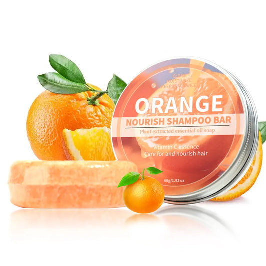 Șampon Solid cu Portocală – Curățare Profundă, Control Sebum, Revitalizare Păr, 60g
