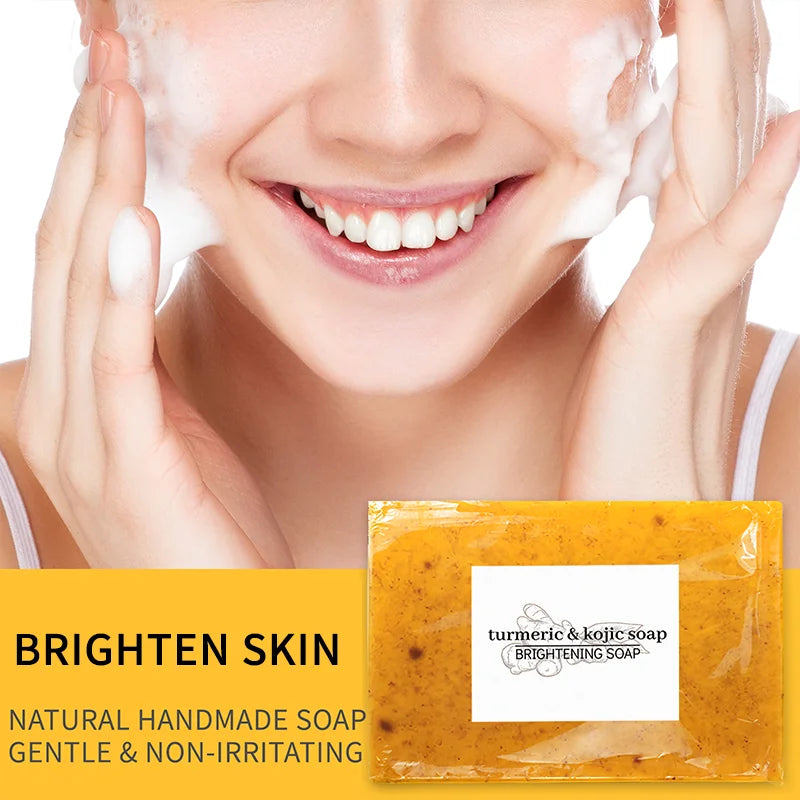 Săpun cu Turmeric & Acid Kojic 100g – Albire Pete, Hidratare Intensă & Control Sebum