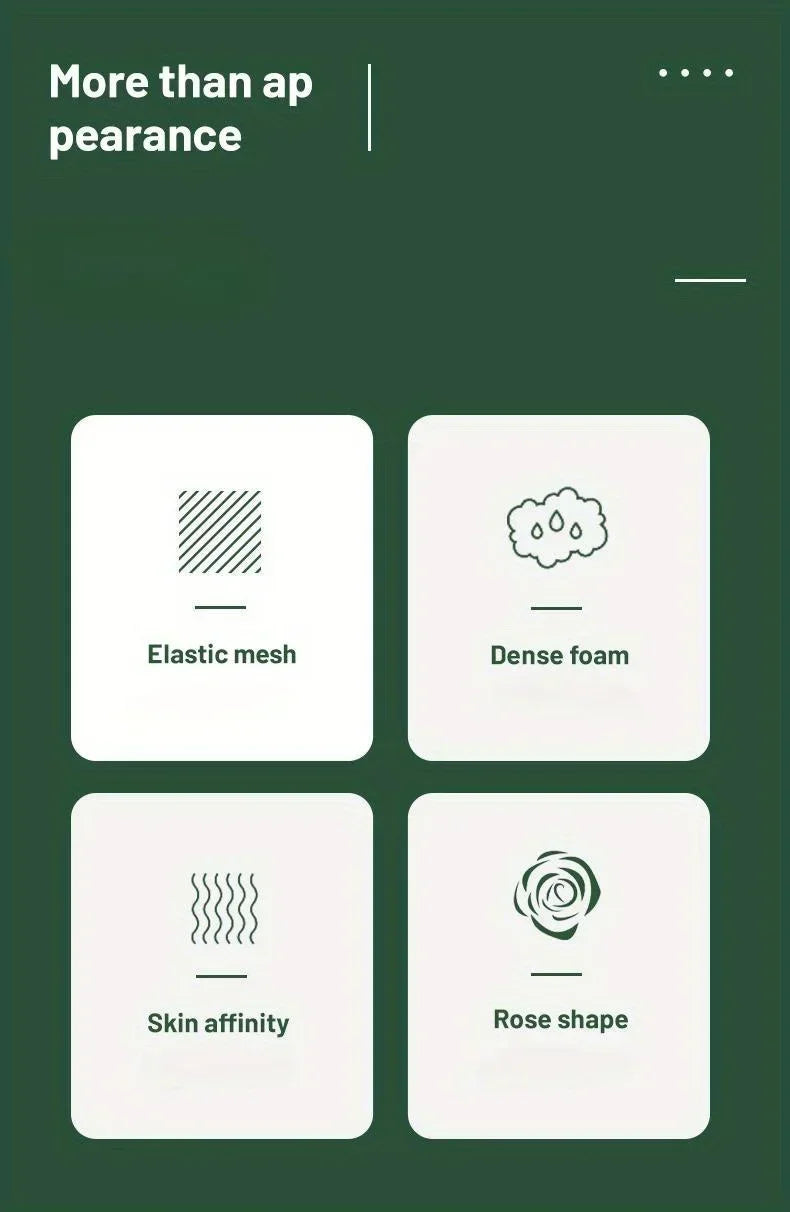 Burete de Duș în Formă de Trandafir – Exfoliere Delicată, Spumă Abundentă, Design Elegant pentru Baie