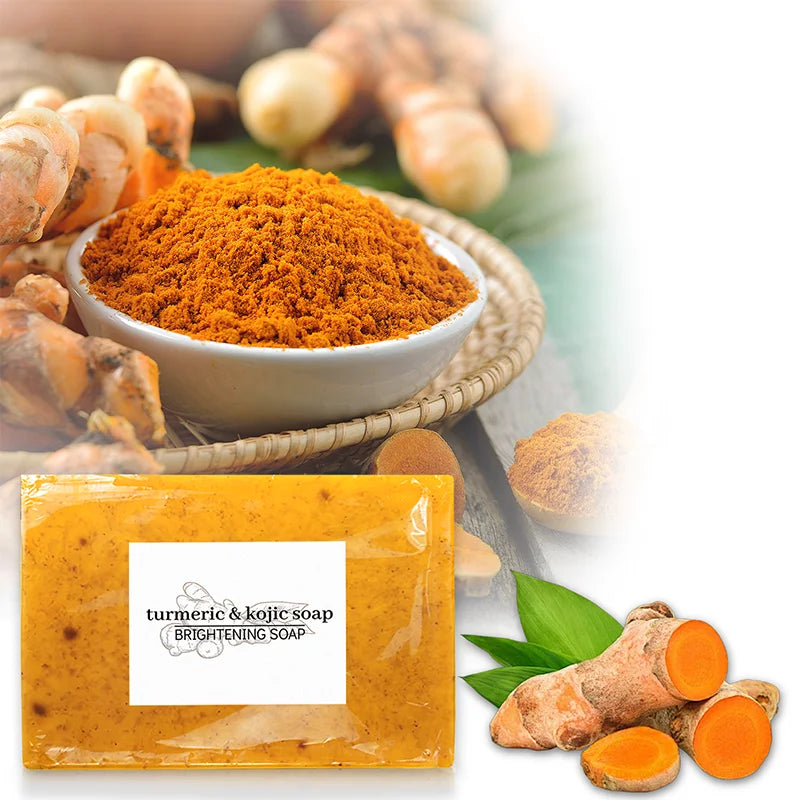 Săpun cu Turmeric & Acid Kojic 100g – Albire Pete, Hidratare Intensă & Control Sebum
