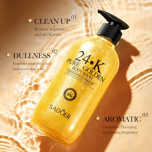 Gel de Duș 24K Gold – Curățare Profundă, Hidratare Intensă, Aromă de Lungă Durată – 500 ml