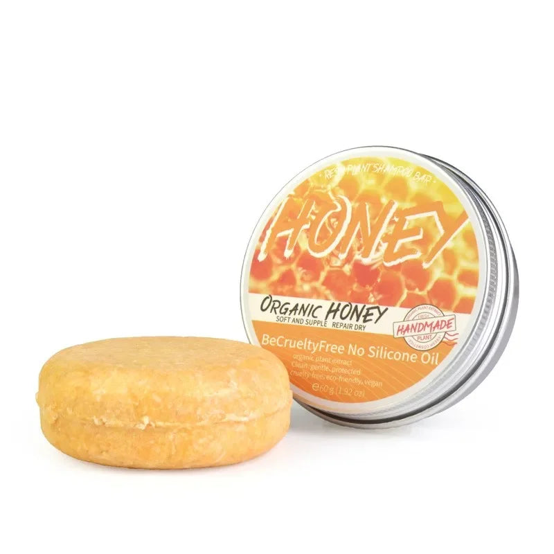 Șampon Solid cu Miere– Curățare Profundă, Întărire, Hidratare și Revitalizare Păr, 60g