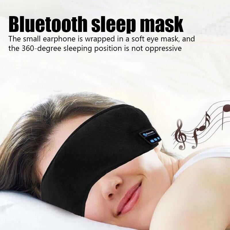Masca de Somn 3D cu Căști Bluetooth – Sleep Headset, Muzică pentru Somn, Material Moale și Confortabil, Wireless