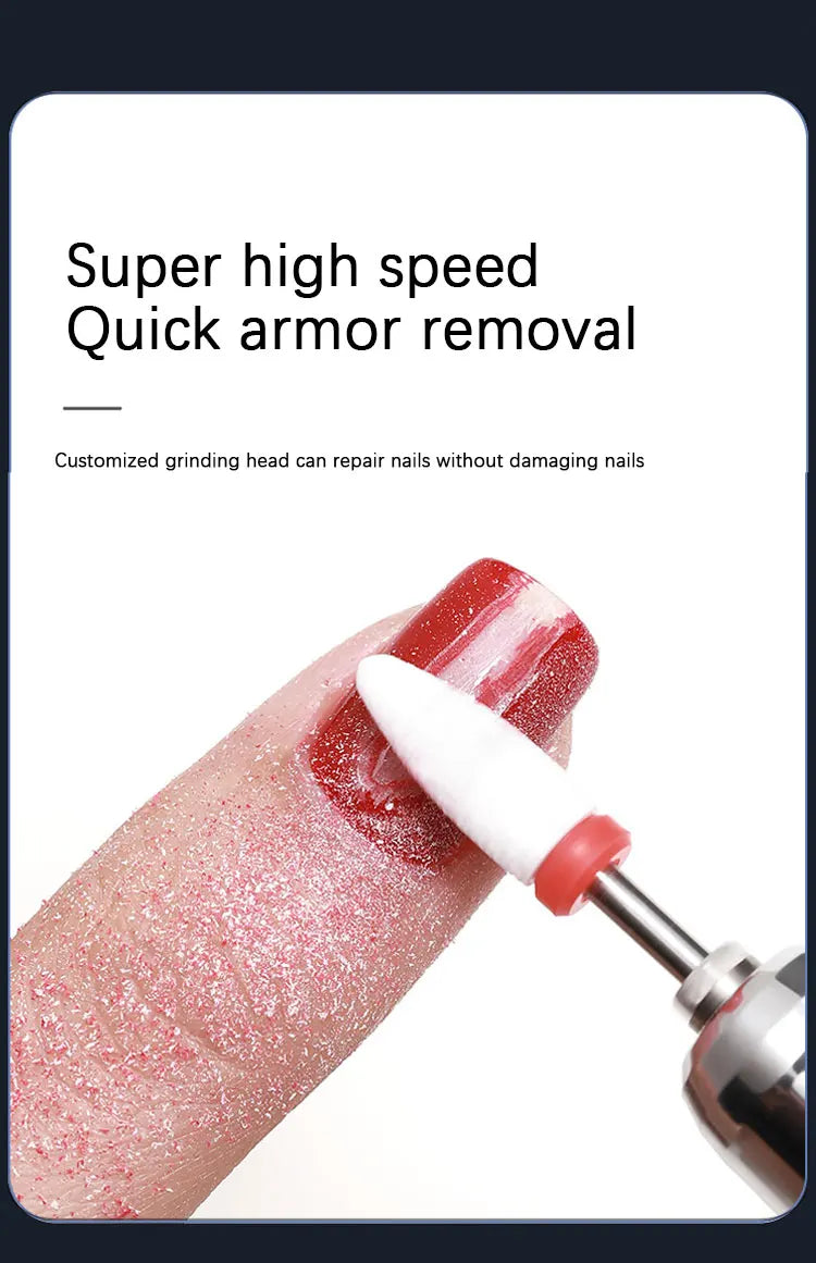 Freza Electrică Profesională 35.000 RPM – Portabilă, Reîncărcabilă, pentru Manichiură și Pedichiură | Set Complet pentru Salons & Home