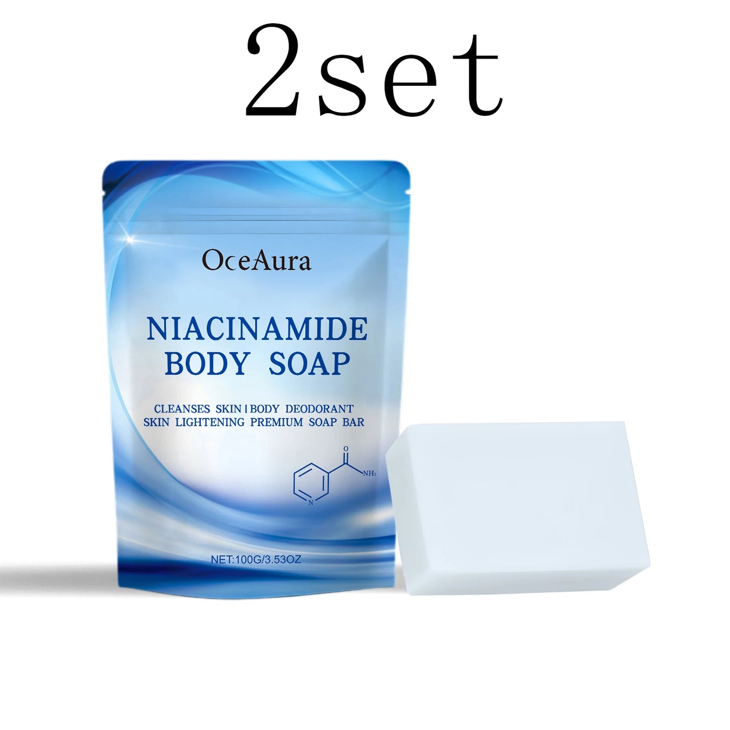 Săpun cu Niacinamide pentru Luminozarea Pielii – Curățare Profundă, Albire Axile/Genunchi, Îndepărtare Chicken Skin, Hidratare și Parfum Plăcut