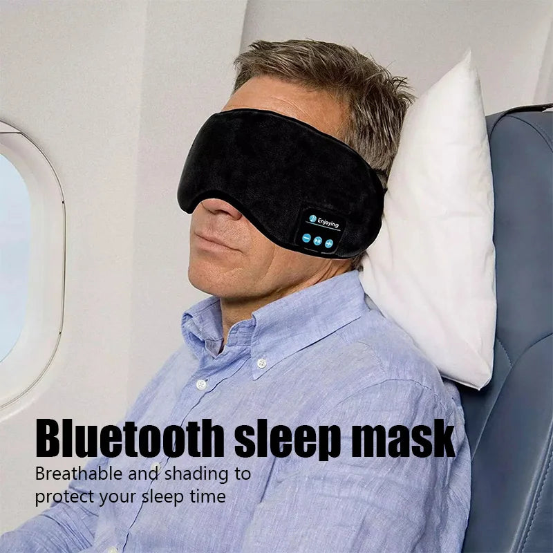 Masca de Somn 3D cu Căști Bluetooth – Sleep Headset, Muzică pentru Somn, Material Moale și Confortabil, Wireless