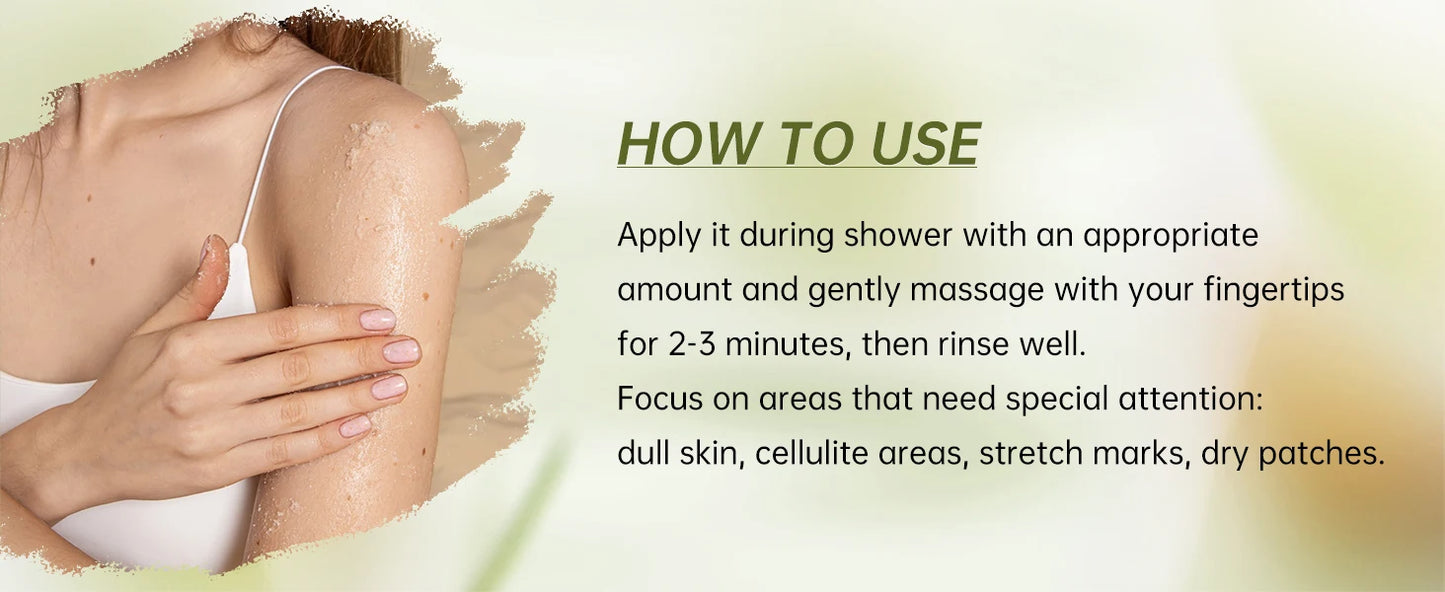 Scrub Exfoliant pentru Corp VETES – 250g, Îndepărtează Celulele Moarte, Hidratează Intens, Curățare Profundă, Potrivit pentru Toate Tipurile de Piele