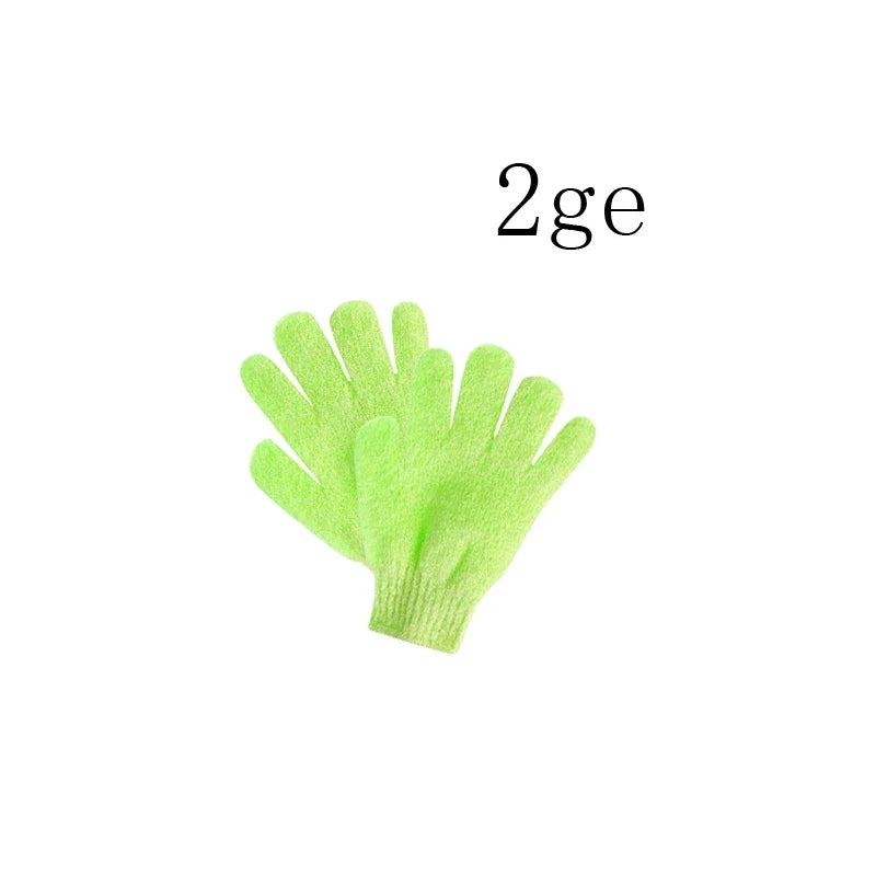 Set 2 Mănuși Exfoliante pentru Duș – 5 Degete, Elastice, Curăță și Îndepărtează Celulele Moarte, Potrivite pentru Corp și Spate