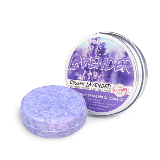 Șampon Solid cu Lavandă – Control Sebum, Purificare Profundă, Calmare Scalp, Fără Silicon, Păr Curat & Neted