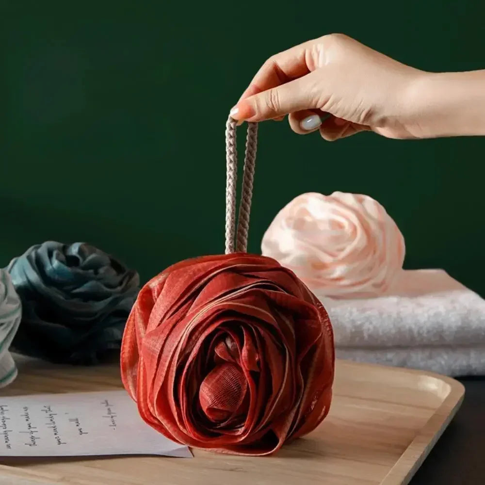 Burete de Duș în Formă de Trandafir – Exfoliere Delicată, Spumă Abundentă, Design Elegant pentru Baie