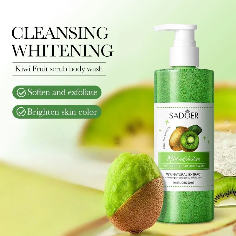 Gel de Duș Exfoliant cu Kiwi 300ml – Curățare Profundă, Iluminare și Hidratare Naturală