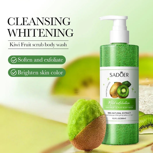 Gel de Duș Exfoliant cu Kiwi 300ml – Curățare Profundă, Iluminare și Hidratare Naturală