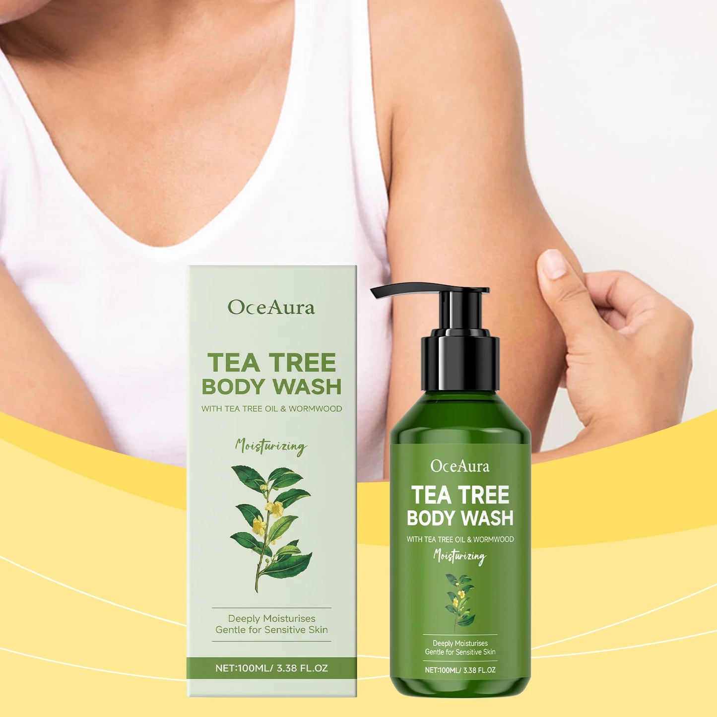 Gel de Duș Purifiant cu Tea Tree – Hidratare, Prospețime și Curățare Zilnică OceAura