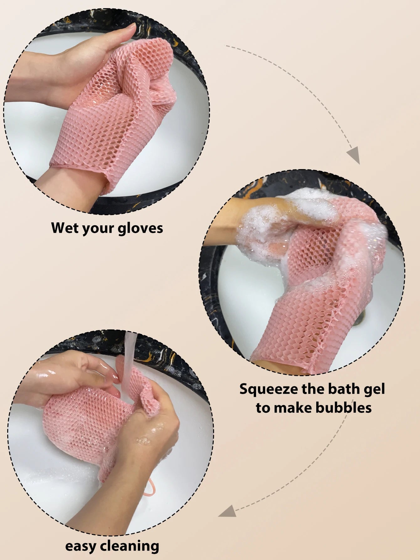 Mănușă Exfoliantă Honeycomb – Curățare Profundă, Îndepărtarea Celulelor Moarte, Uscare Rapidă, Pentru Baie & Spa