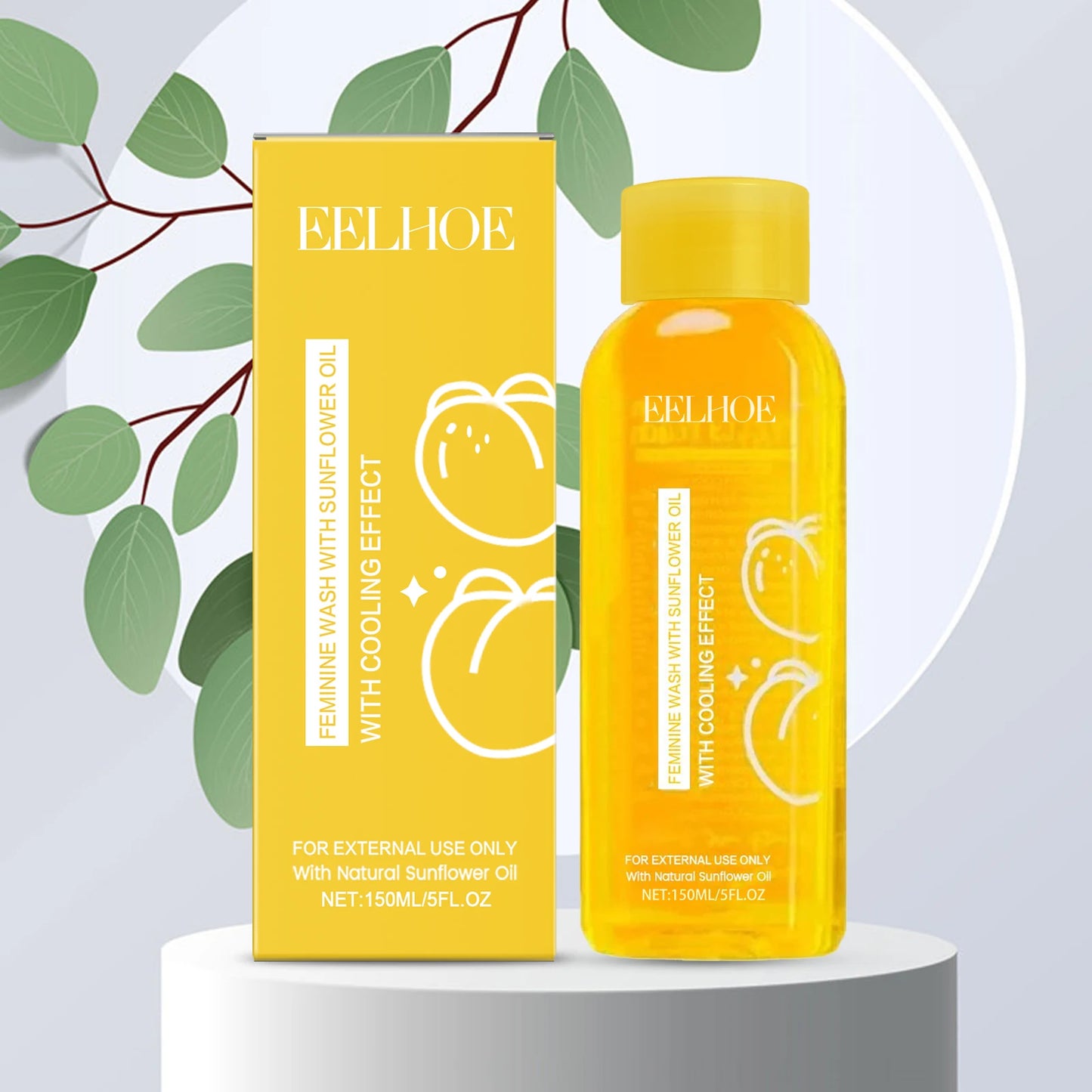 Gel de Duș pentru Zona Intimă cu Ulei Natural de Floarea-Soarelui – Curățare Delicată, Reîmprospătare, Anti-Mâncărime, Parfum de Lungă Durată