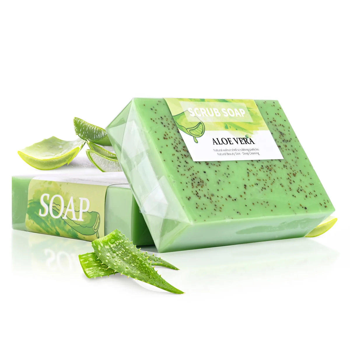 Săpun Natural Exfoliant cu Aloe Vera – Anti-acnee, Luminează Tenul, 100g