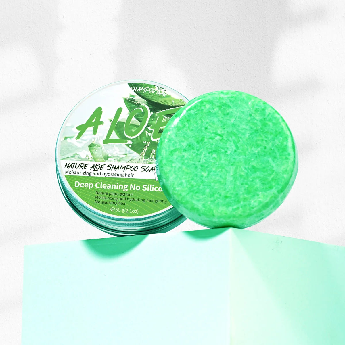 Șampon Solid Organic cu Aloe Vera – Anti-Cădere, Reparare Păr, Hidratare Intensă, Curățare Delicată – 55g