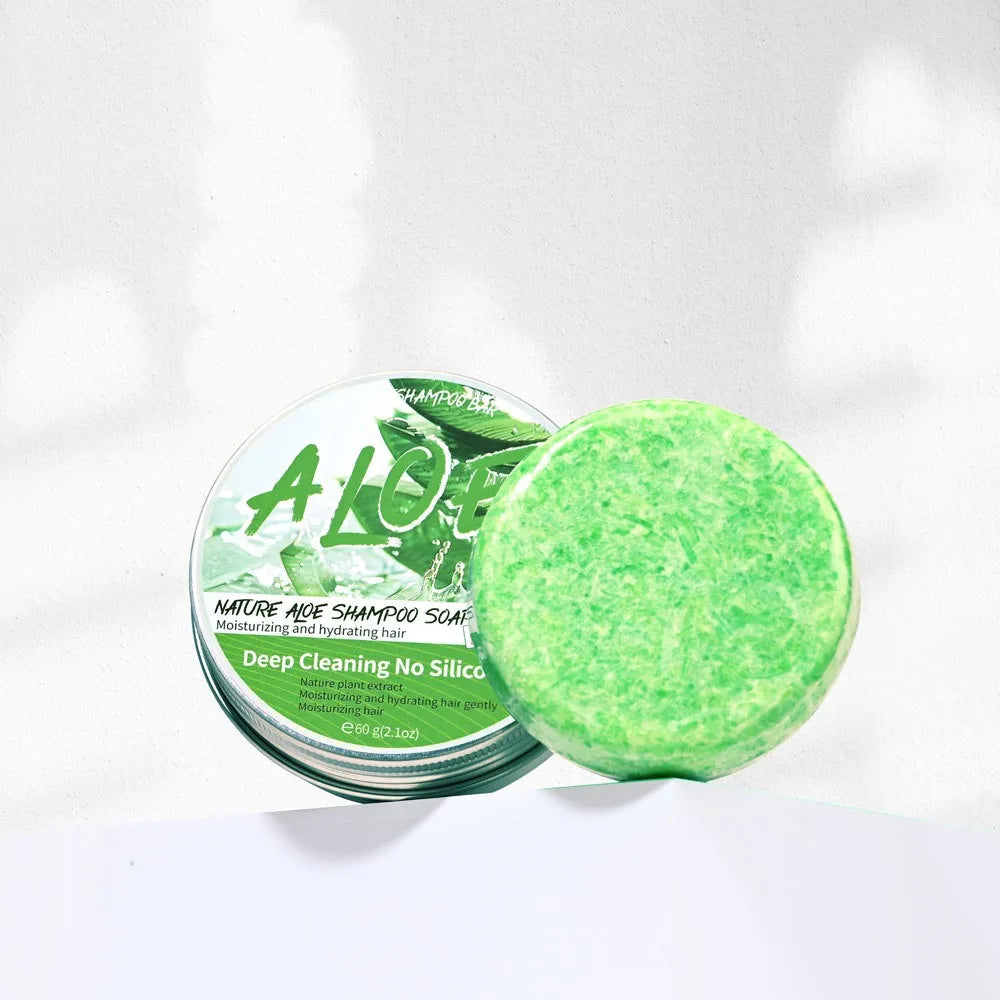 Șampon Solid Organic cu Aloe Vera – Anti-Cădere, Reparare Păr, Hidratare Intensă, Curățare Delicată – 55g