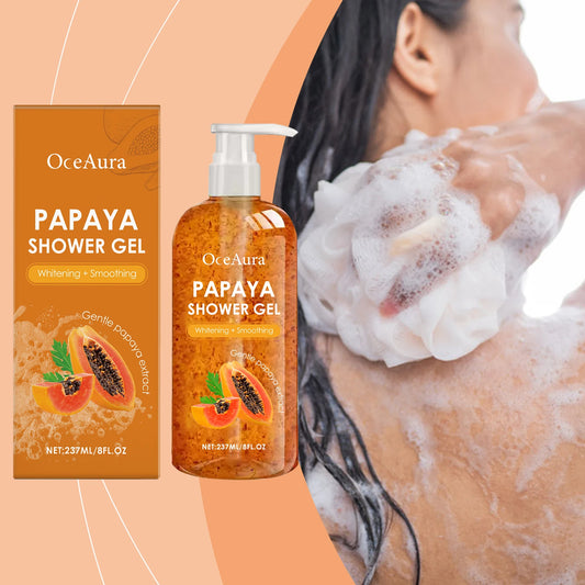 Gel de Duș Hidratant cu Papaya – Curățare Delicată, Iluminare Ten, Hidratare Profundă, Înmuiere Keratină, Piele Catifelată și Parfum Plăcut