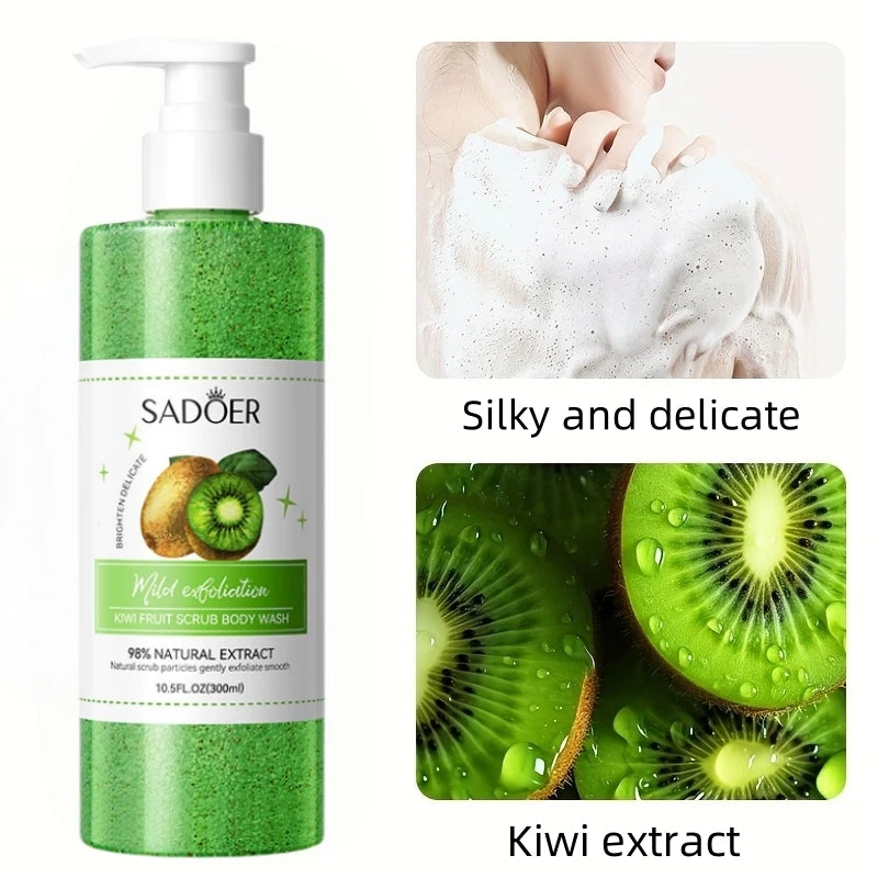 Gel de Duș Exfoliant cu Kiwi 300ml – Curățare Profundă, Iluminare și Hidratare Naturală