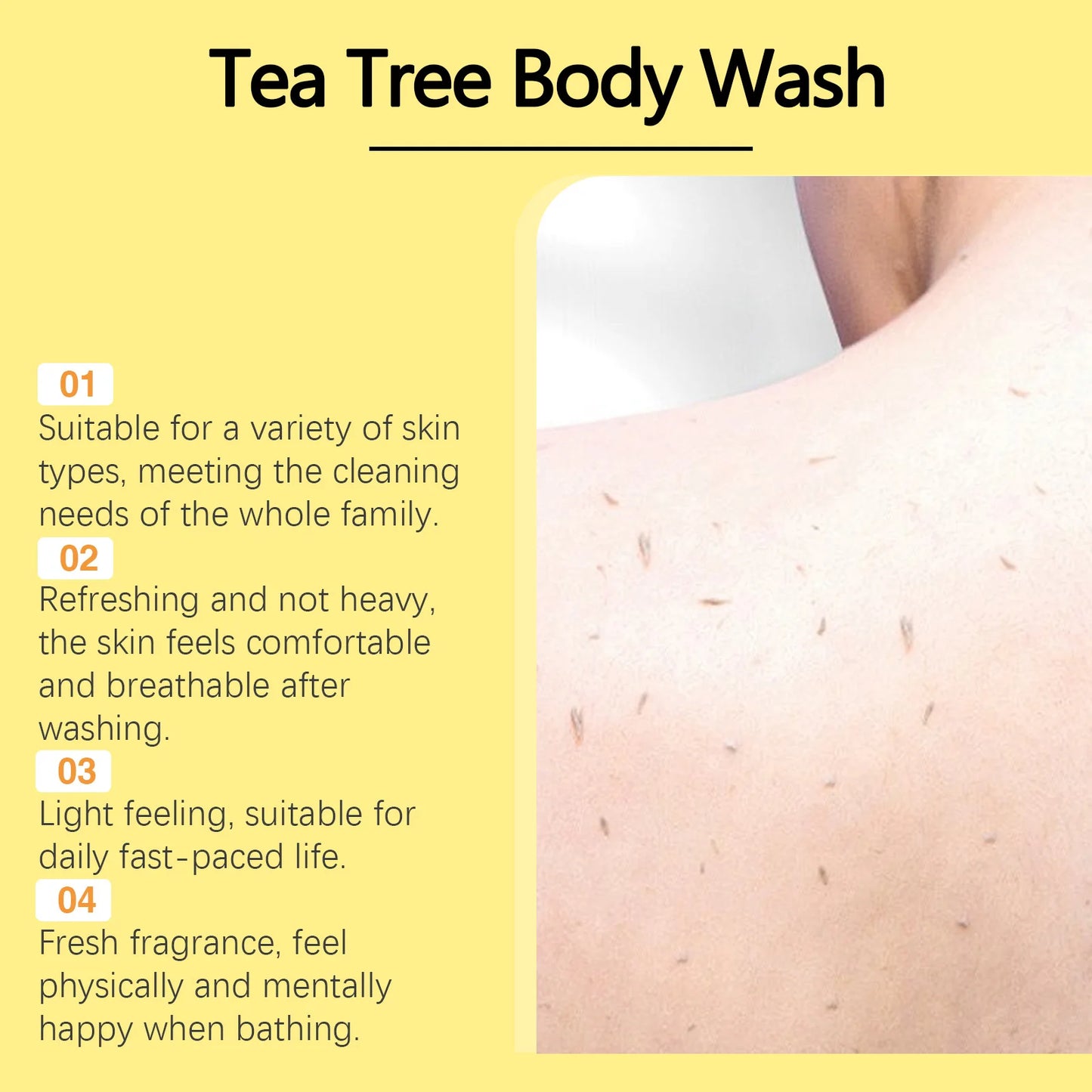 Gel de Duș Purifiant cu Tea Tree – Hidratare, Prospețime și Curățare Zilnică OceAura