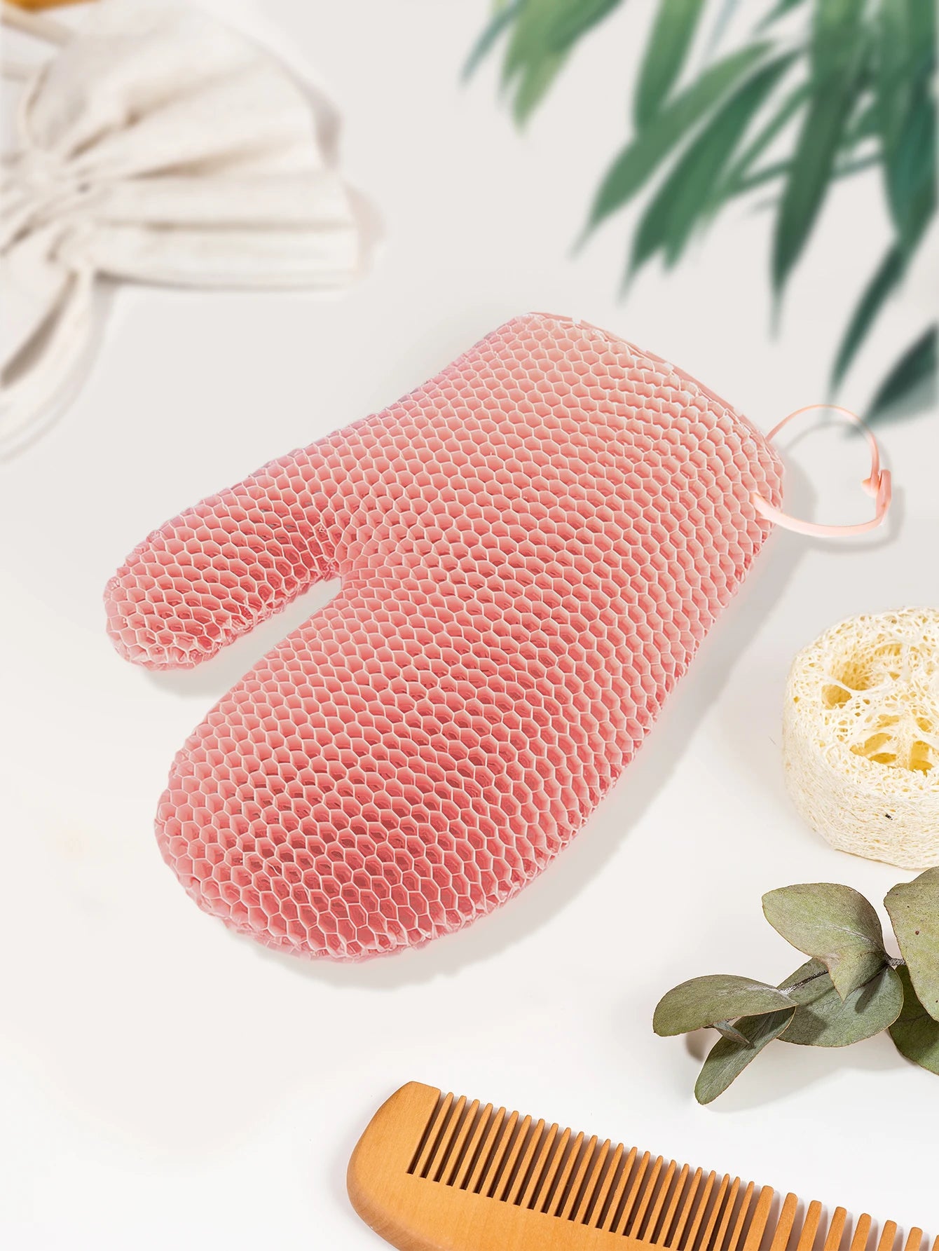 Mănușă Exfoliantă Honeycomb – Curățare Profundă, Îndepărtarea Celulelor Moarte, Uscare Rapidă, Pentru Baie & Spa