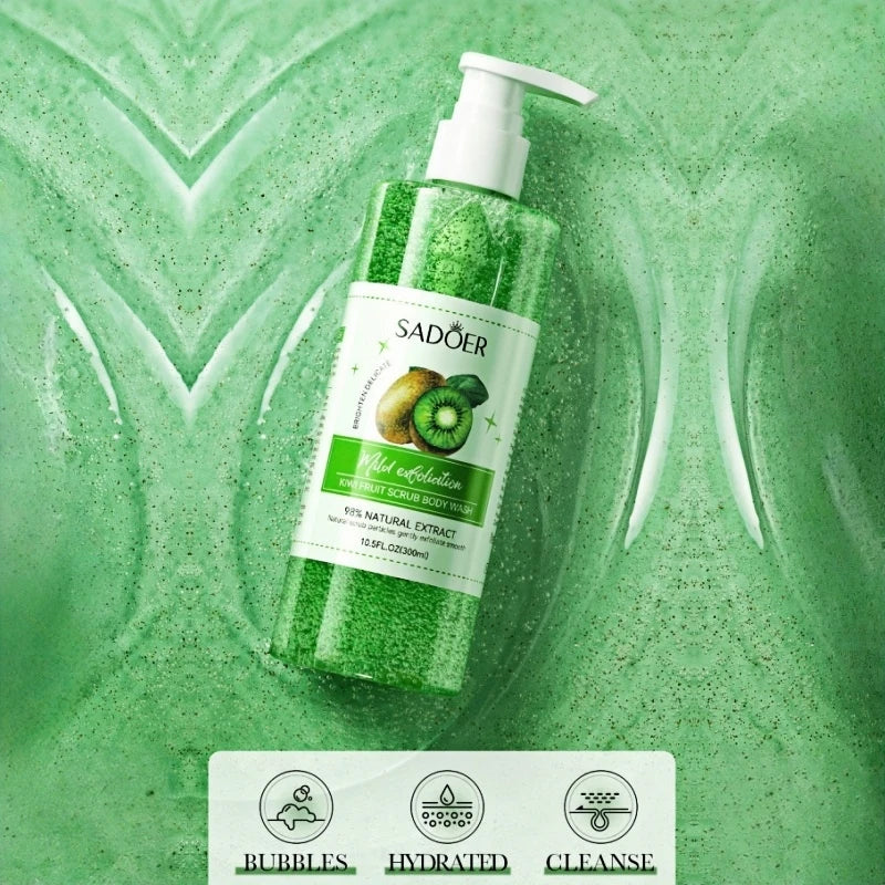 Gel de Duș Exfoliant cu Kiwi 300ml – Curățare Profundă, Iluminare și Hidratare Naturală