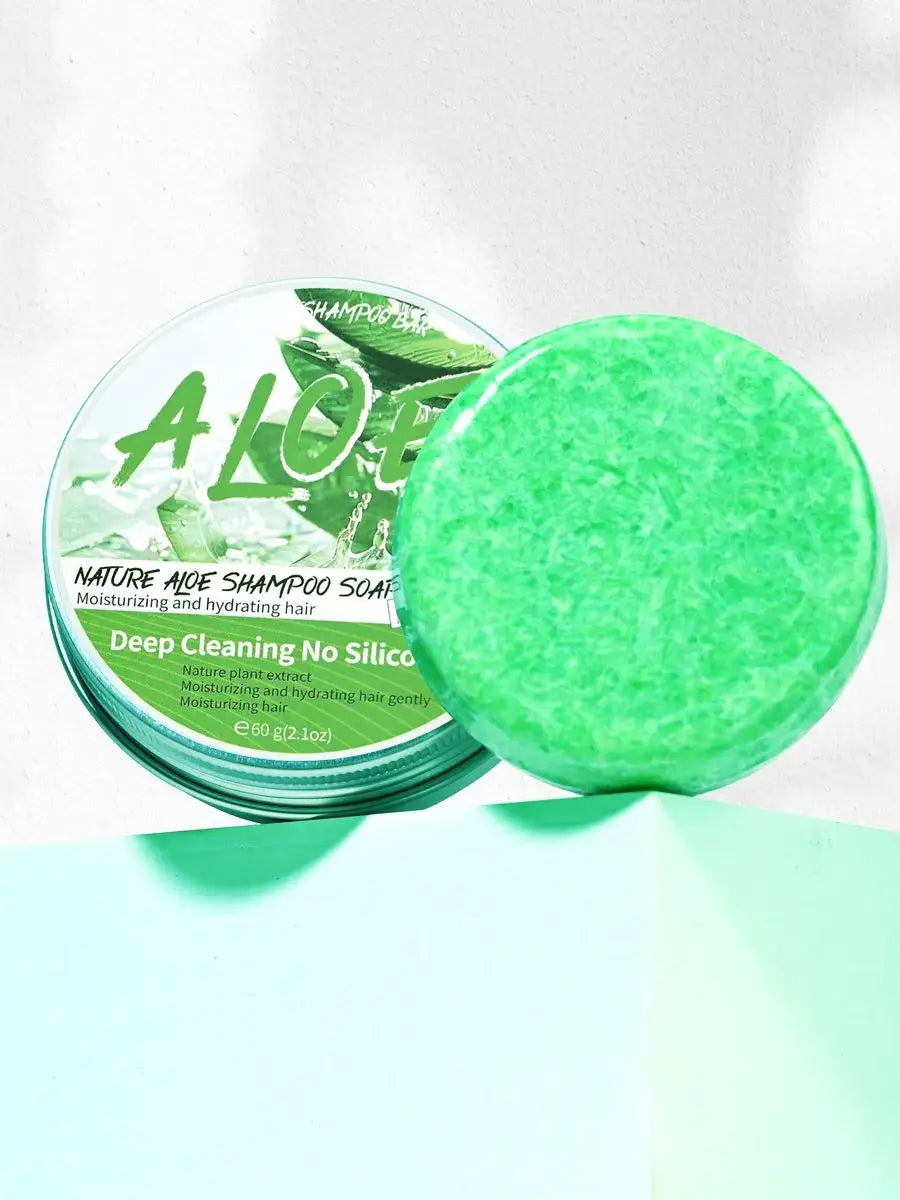 Șampon Solid Organic cu Aloe Vera – Anti-Cădere, Reparare Păr, Hidratare Intensă, Curățare Delicată – 55g