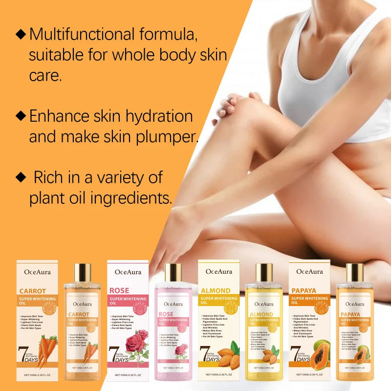 Ulei Hrănitor pentru Corp 7-Zile – Hidratare Intensă & Luminozitate cu Extract de Morcov, Absorbție Rapidă