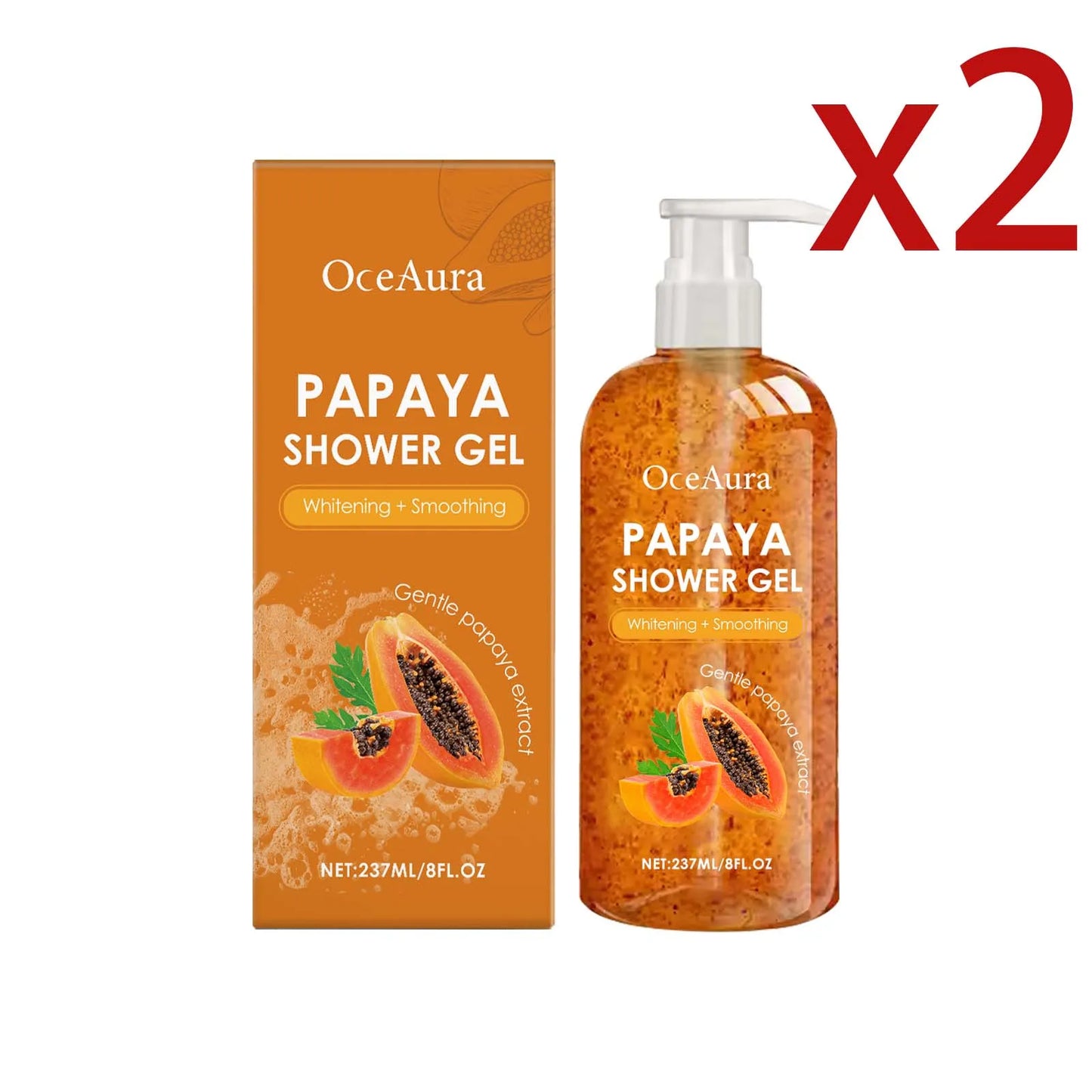 Gel de Duș Hidratant cu Papaya – Curățare Delicată, Iluminare Ten, Hidratare Profundă, Înmuiere Keratină, Piele Catifelată și Parfum Plăcut
