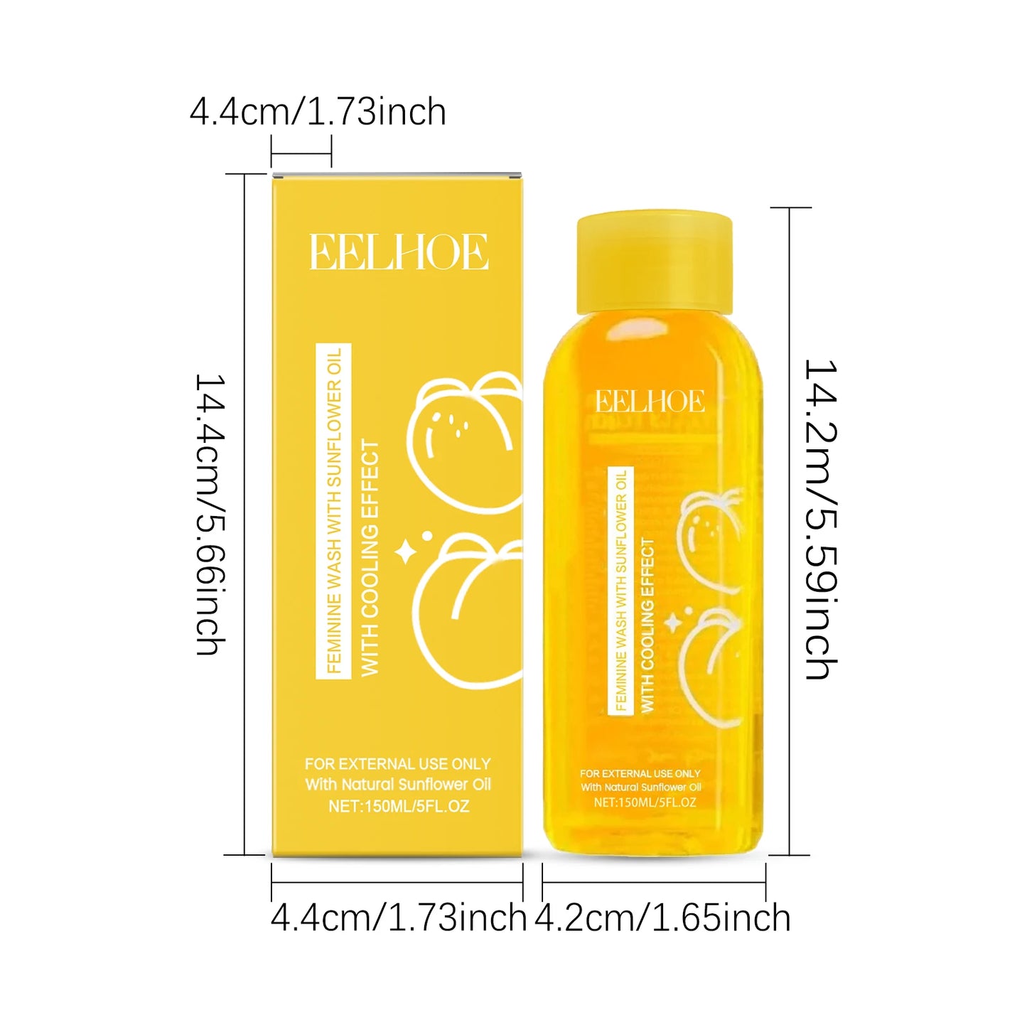 Gel de Duș pentru Zona Intimă cu Ulei Natural de Floarea-Soarelui – Curățare Delicată, Reîmprospătare, Anti-Mâncărime, Parfum de Lungă Durată