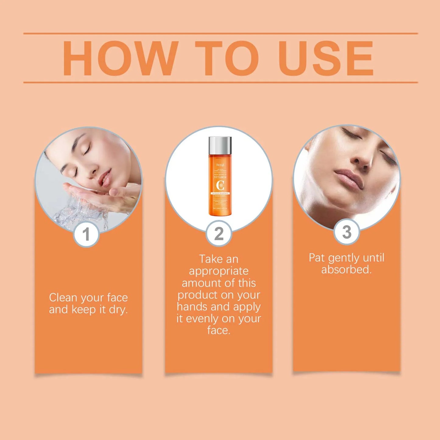 Toner cu Vitamina C și Niacinamide pentru față – Hidratare, Luminozare și Netezire 100 ml