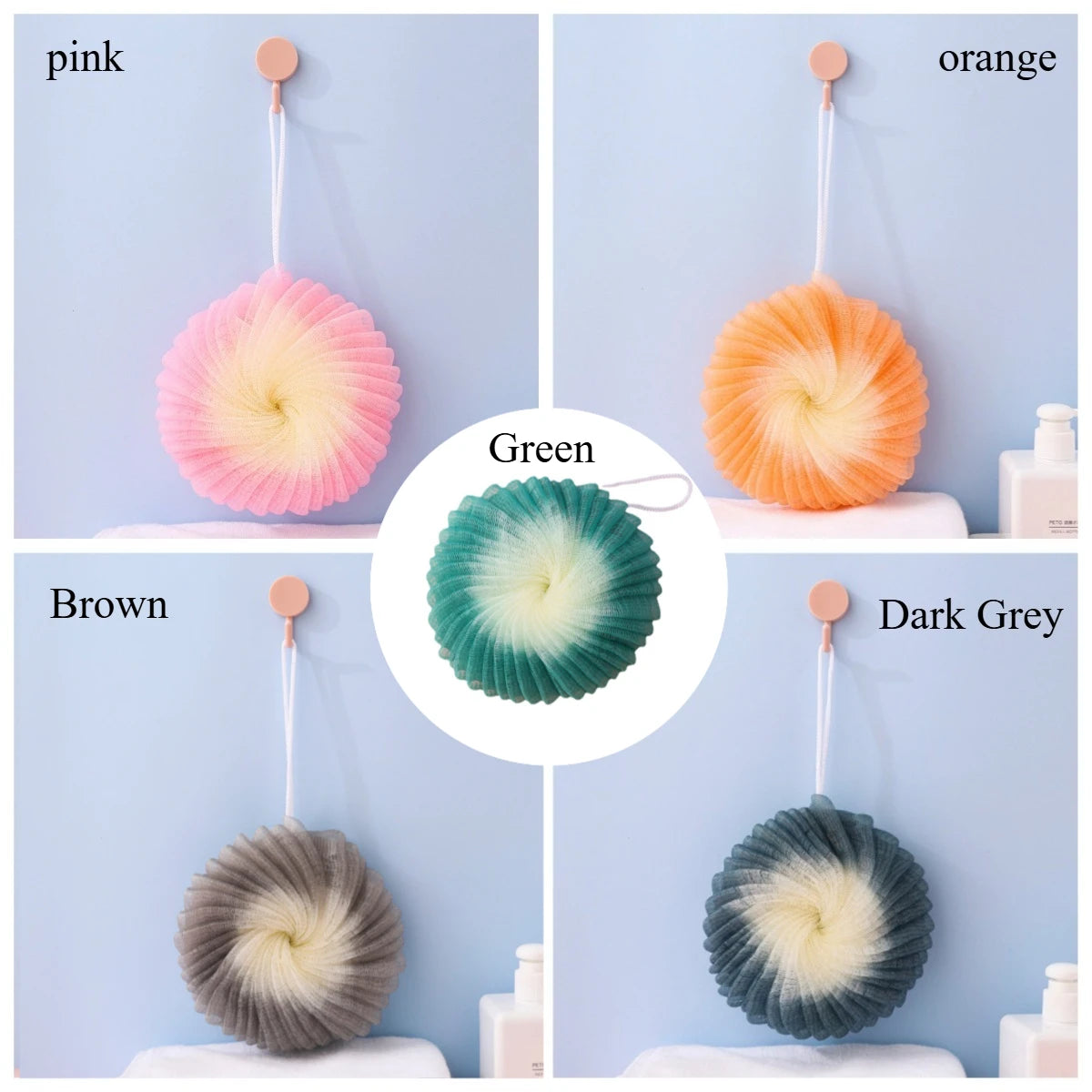 Burete de Duș Exfoliant din Plasă – Soft, Spumos, Curățare Delicată & Exfoliere Ușoară pentru Corp