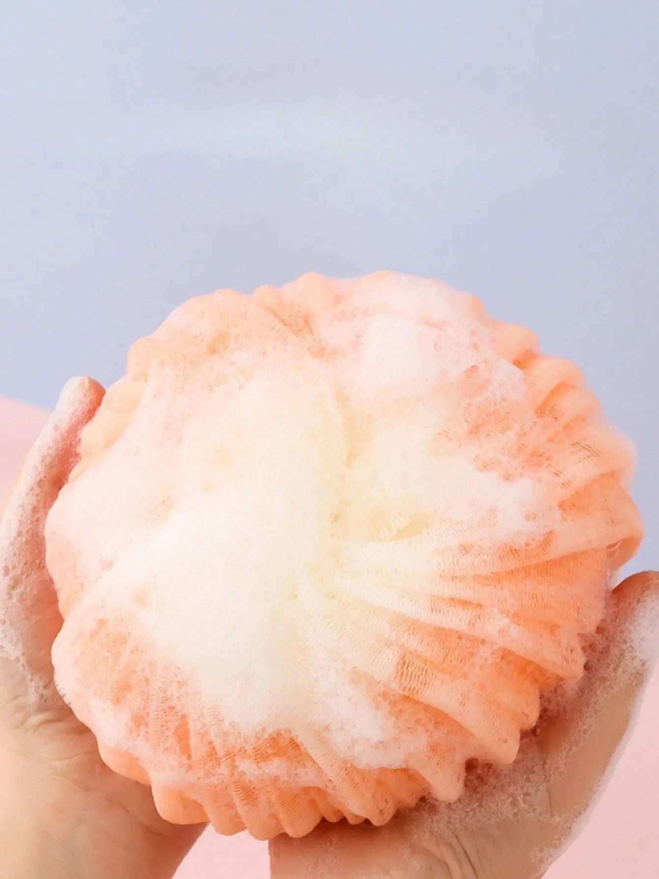 Burete de Duș Exfoliant din Plasă – Soft, Spumos, Curățare Delicată & Exfoliere Ușoară pentru Corp
