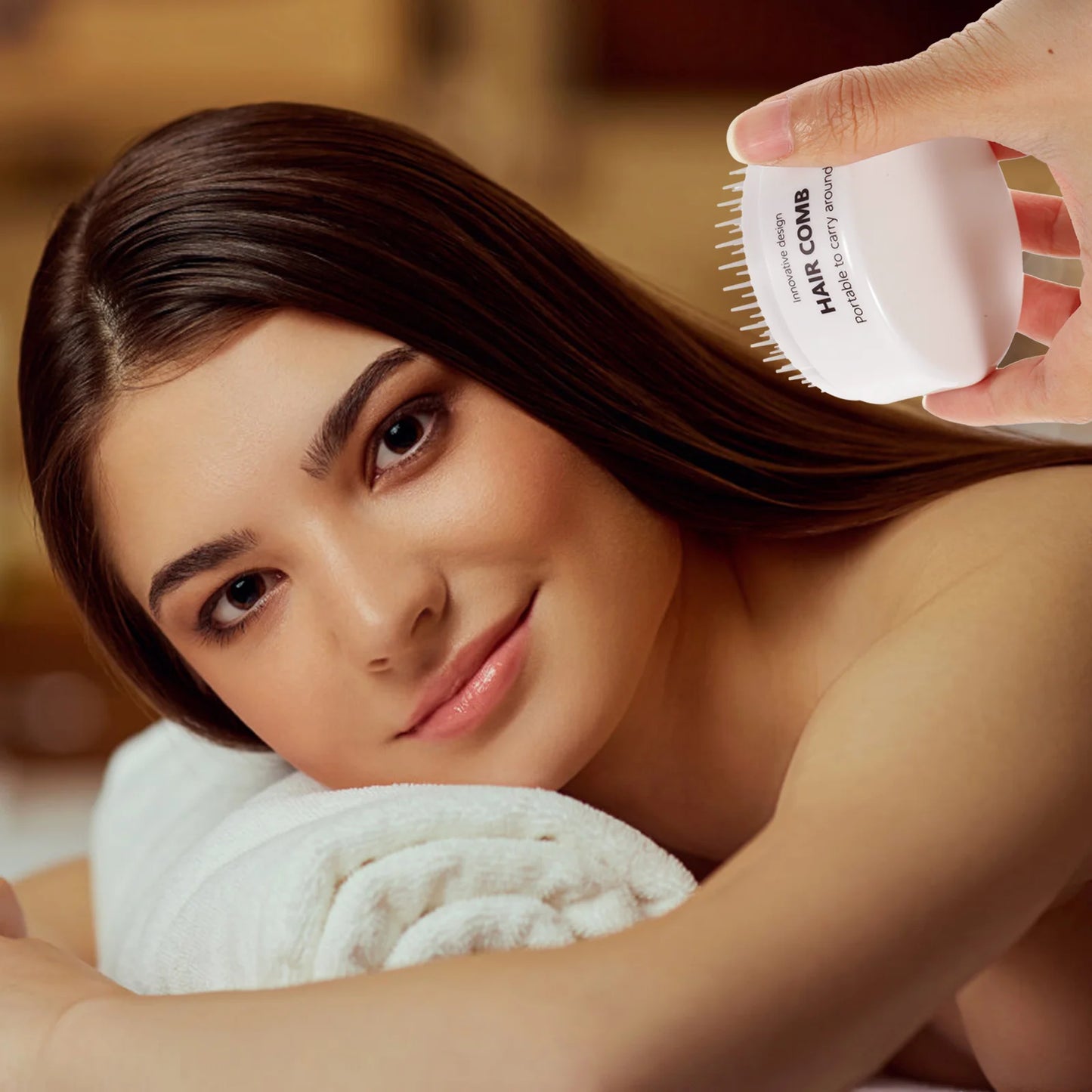 Perie Mini pentru Masajul Scalpului – Anti-Noduri & Portabilă