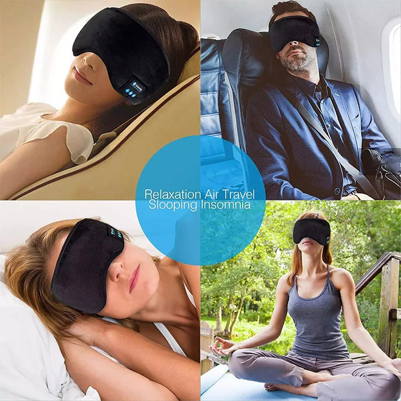 Masca de Somn 3D cu Căști Bluetooth – Sleep Headset, Muzică pentru Somn, Material Moale și Confortabil, Wireless