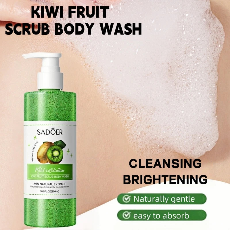 Gel de Duș Exfoliant cu Kiwi 300ml – Curățare Profundă, Iluminare și Hidratare Naturală
