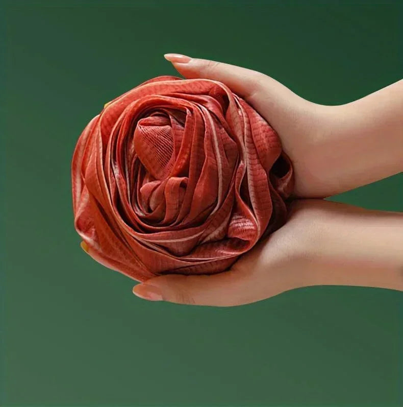 Burete de Duș în Formă de Trandafir – Exfoliere Delicată, Spumă Abundentă, Design Elegant pentru Baie