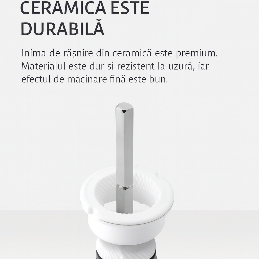 Set 1/2 Râșnițe electrice pentru sare și piper cu senzor gravitațional și lumină LED – Fashome, măcinare reglabilă